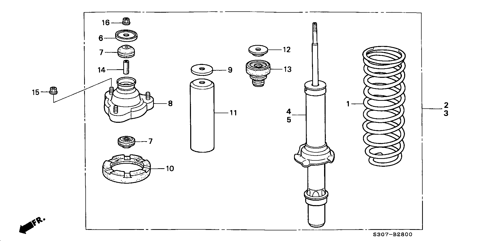 Honda 51605-S30-A01 - Amortizators adetalas.lv