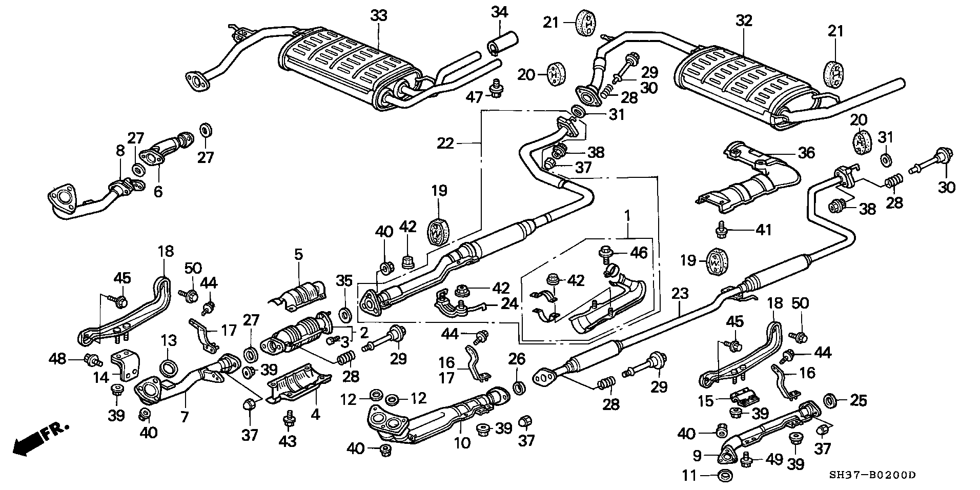 Hyundai 18229SH3J10 - GASKET, EX. FLEXIBLE (50.8MM-64MM) adetalas.lv