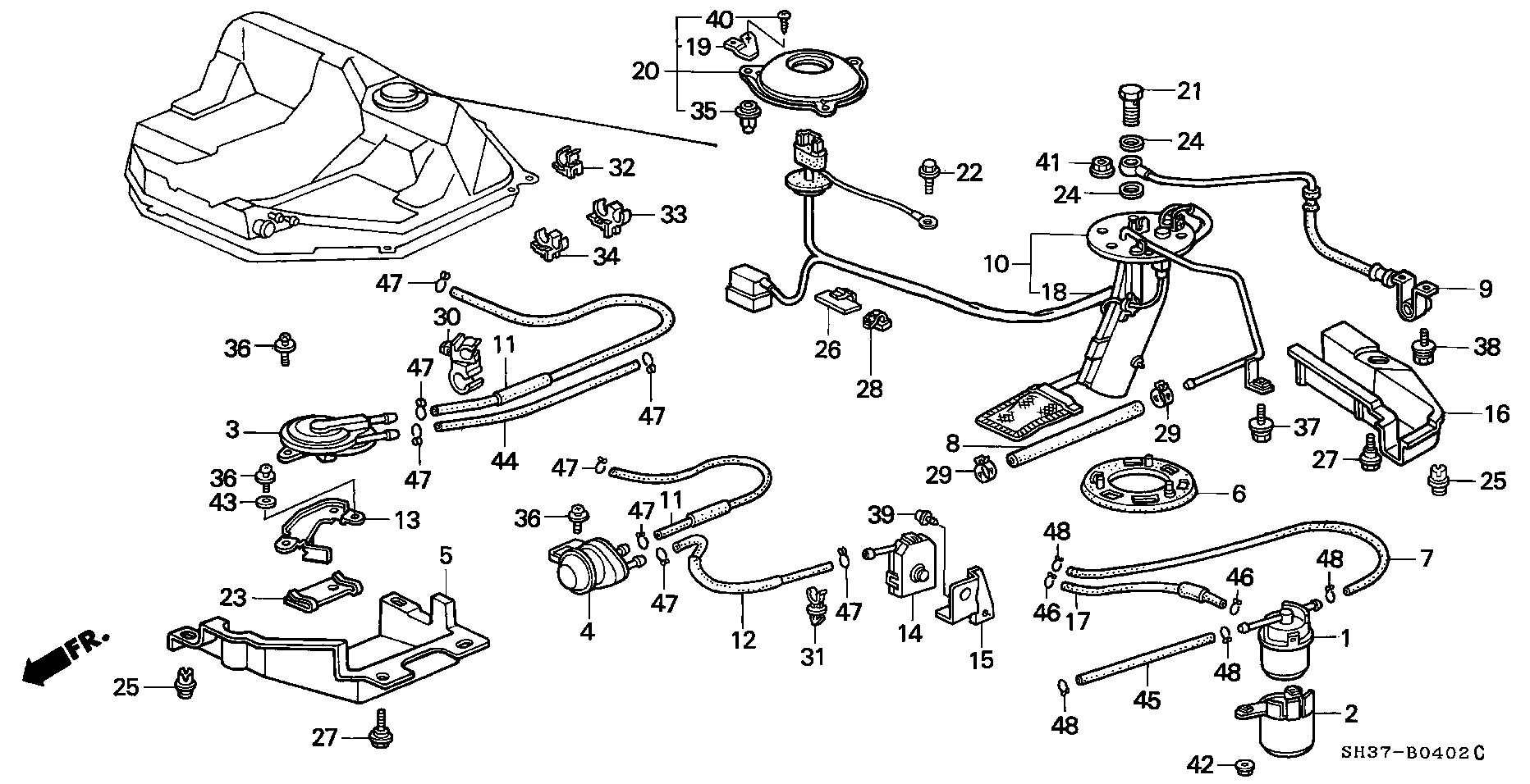 Honda 17708SH3A35 - Degvielas sūknis adetalas.lv