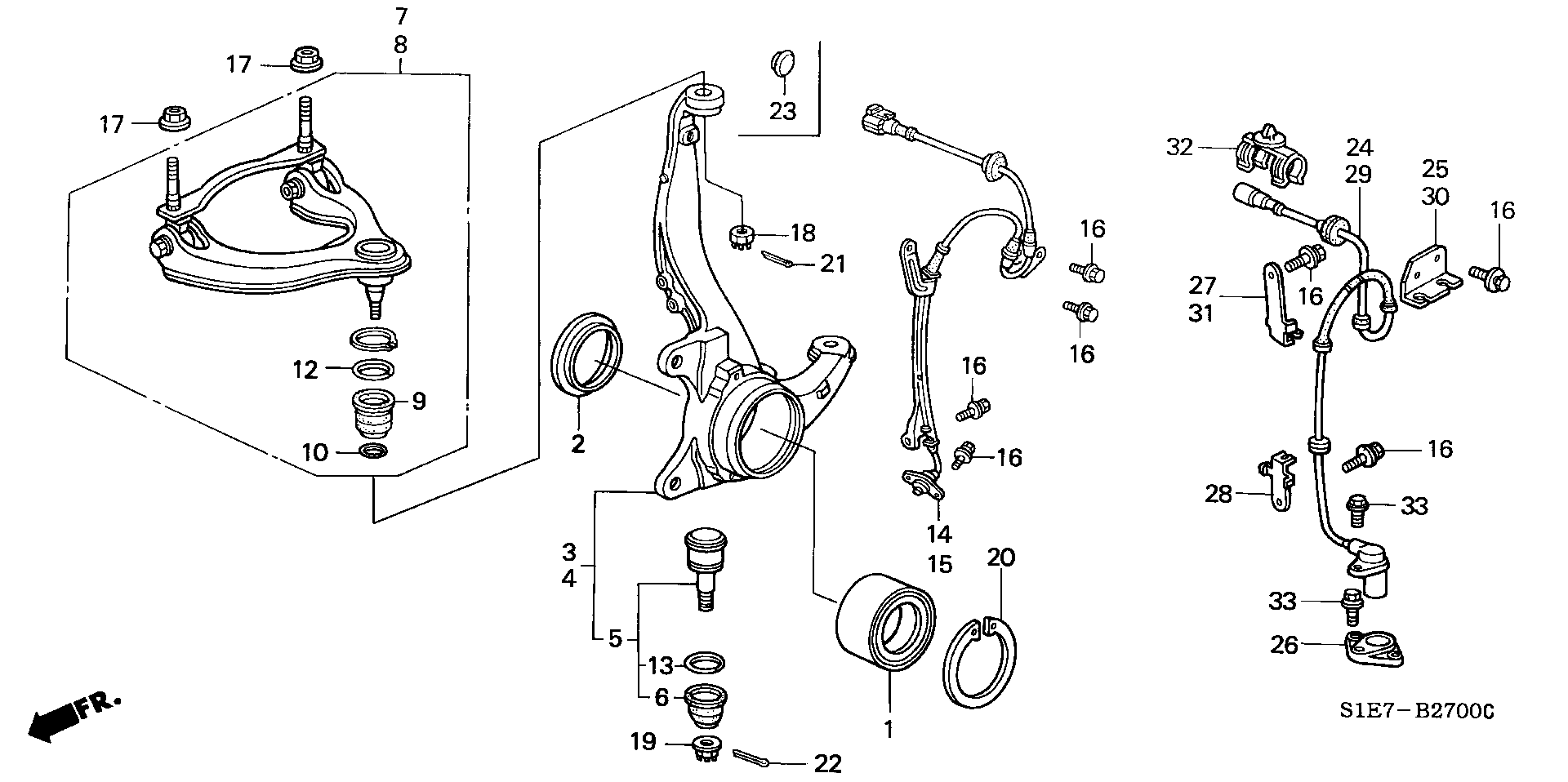 Honda 51220-S74-E00 - Balst / Virzošais šarnīrs adetalas.lv