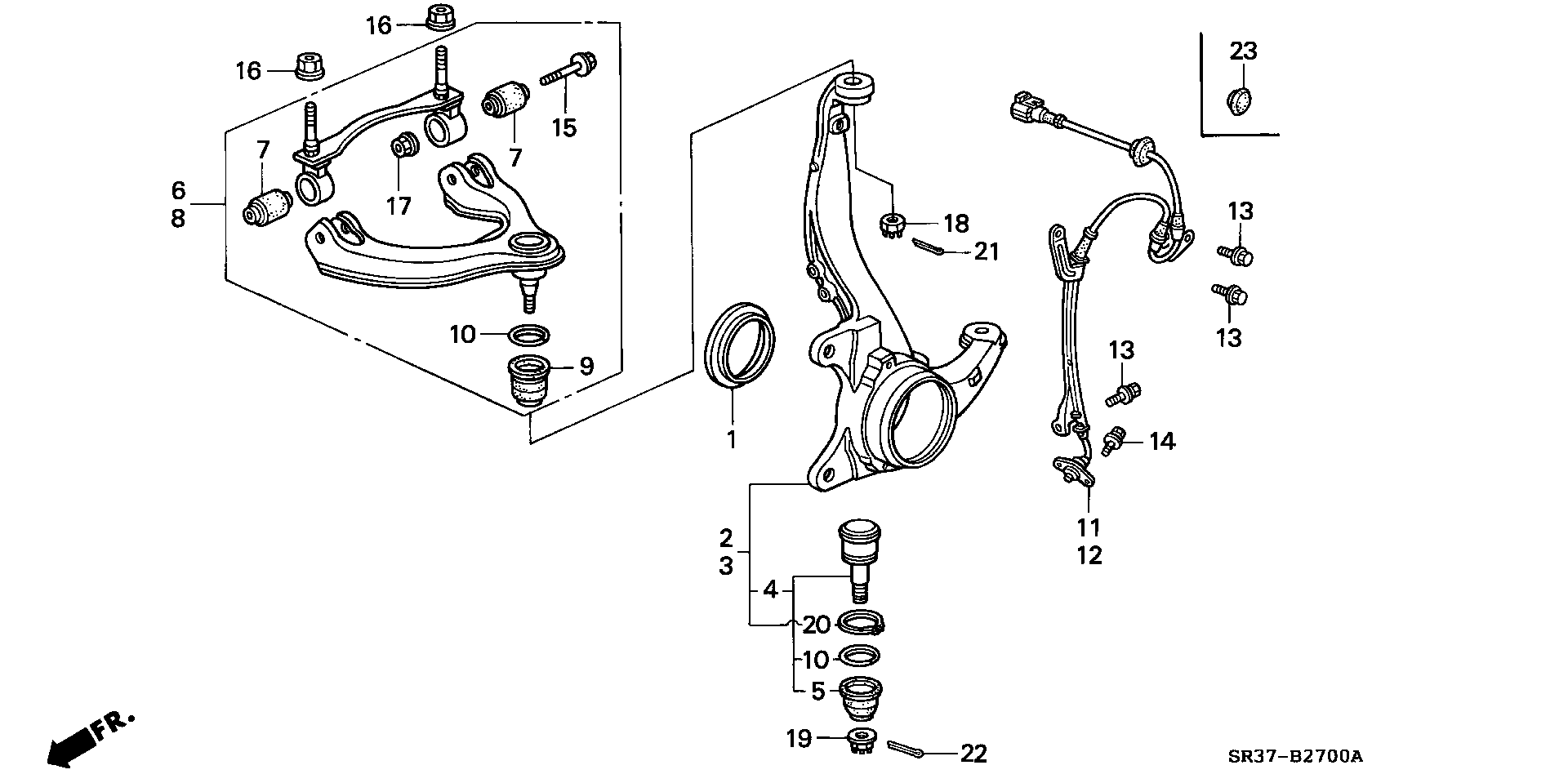 Honda 51450-SR3-A02 - Neatkarīgās balstiekārtas svira, Riteņa piekare adetalas.lv