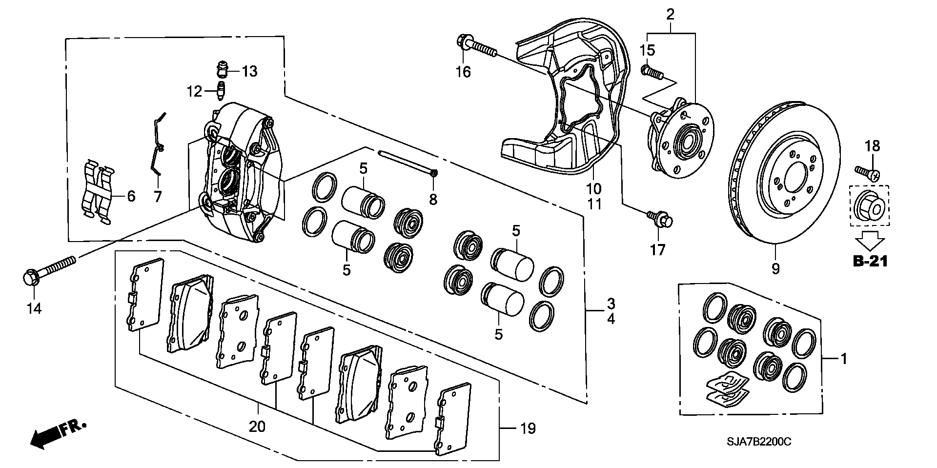 Honda 45251-SJA-E91 - Bremžu diski adetalas.lv