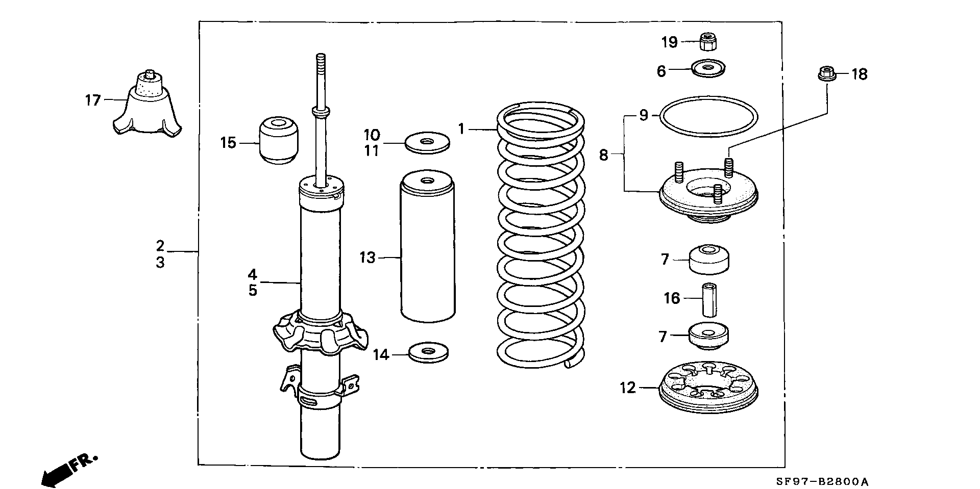 Honda 51605-SF1-926 - Amortizators adetalas.lv