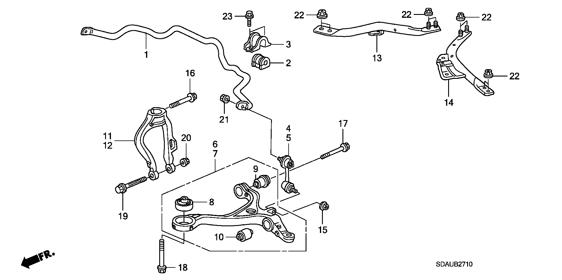 Honda 51320-SDA-A05 - Stiepnis / Atsaite, Stabilizators adetalas.lv