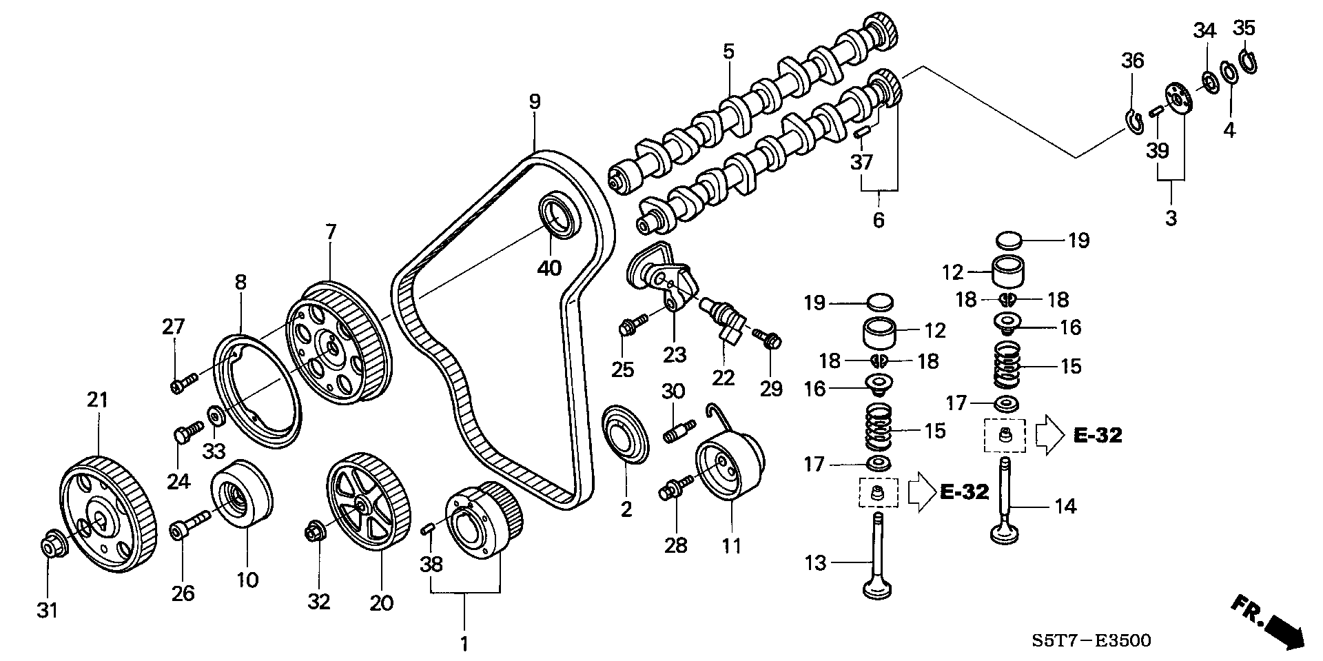 Honda 90014-PLZ-D20 - Zobsiksnas komplekts adetalas.lv