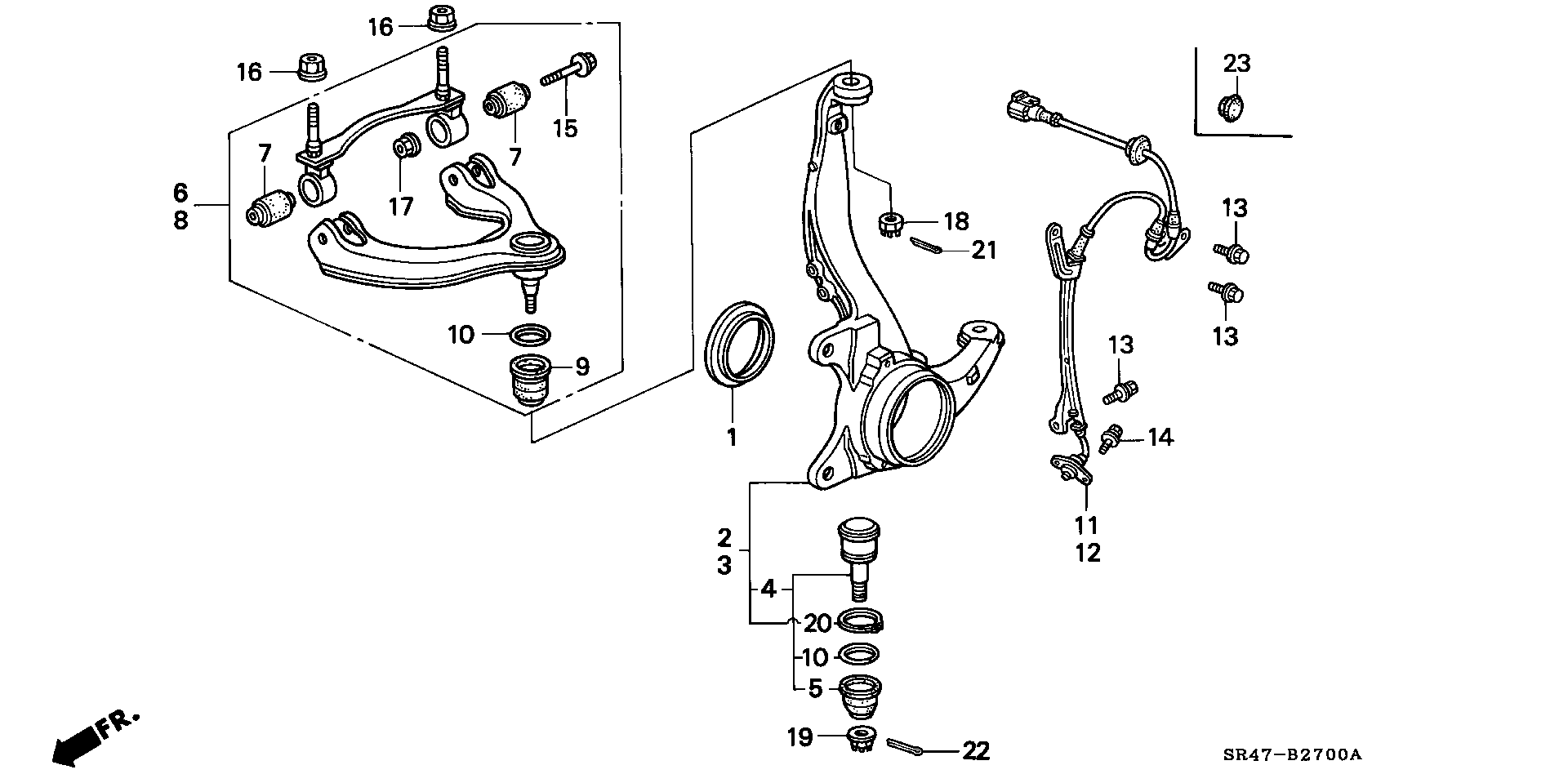 Honda 51450-SR3-013 - Neatkarīgās balstiekārtas svira, Riteņa piekare adetalas.lv