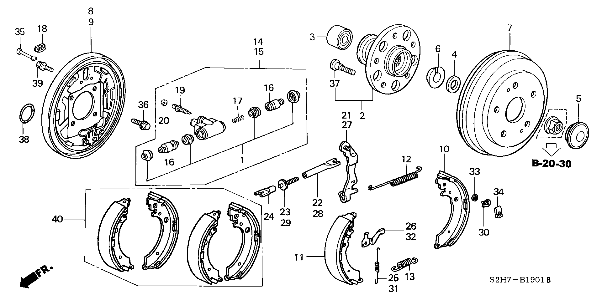 Honda 43053SM4E50 - Bremžu loku komplekts adetalas.lv