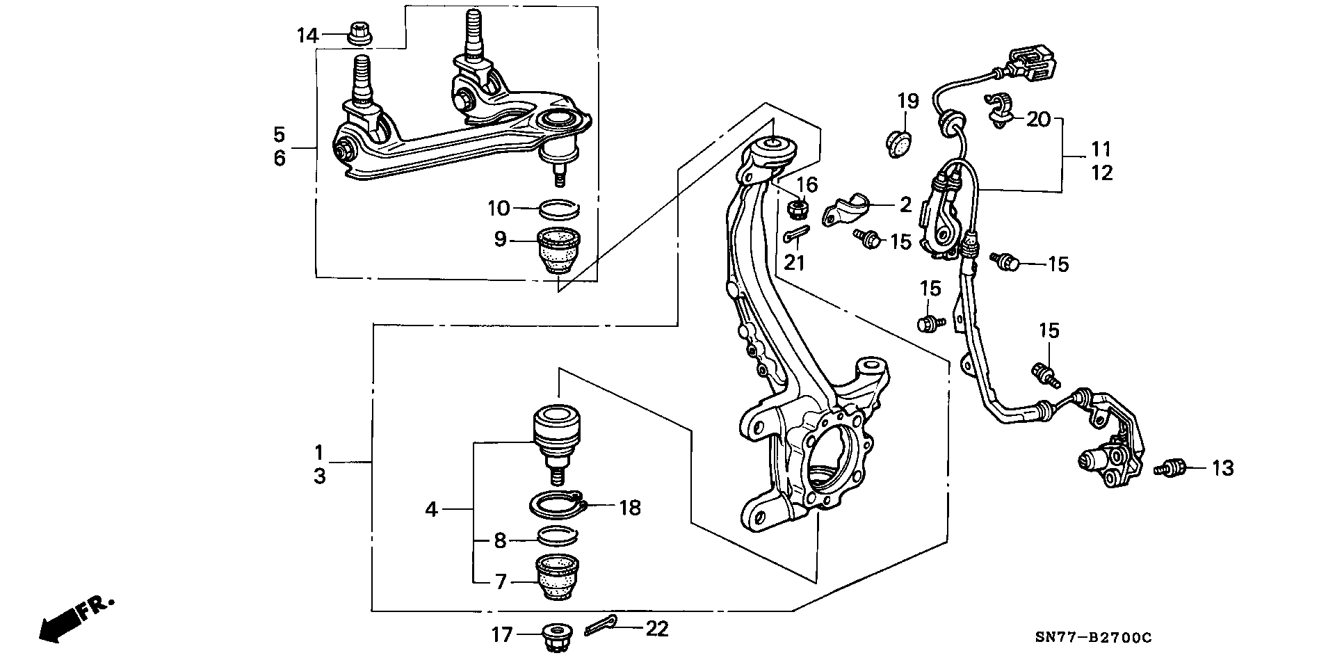 Honda 51450-SN7-003 - Neatkarīgās balstiekārtas svira, Riteņa piekare adetalas.lv