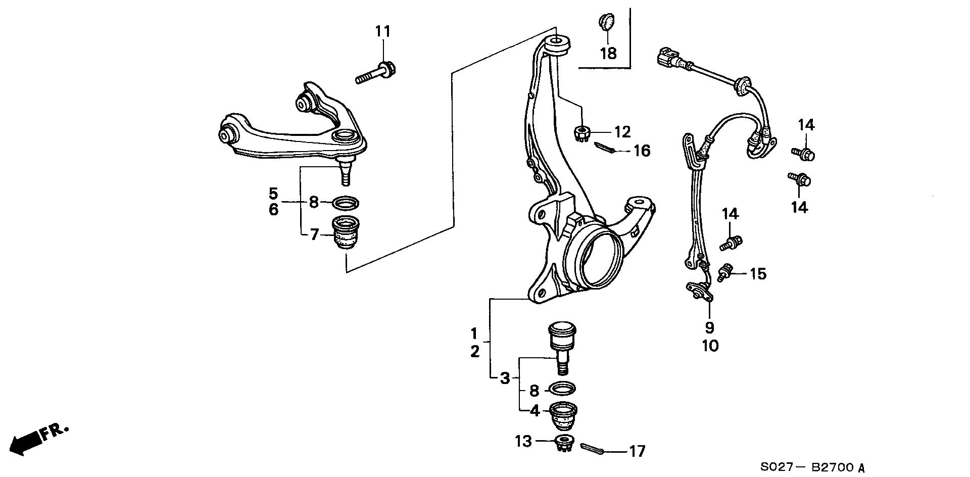 Honda 51210-S01-980 - Balst / Virzošais šarnīrs adetalas.lv