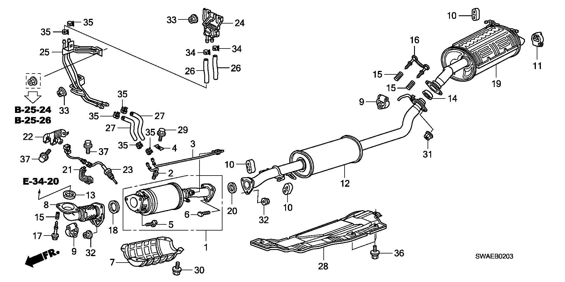 Honda 18160-R07-E00 - Asortiments, Sodrēju / Daļiņu filtra remonts adetalas.lv