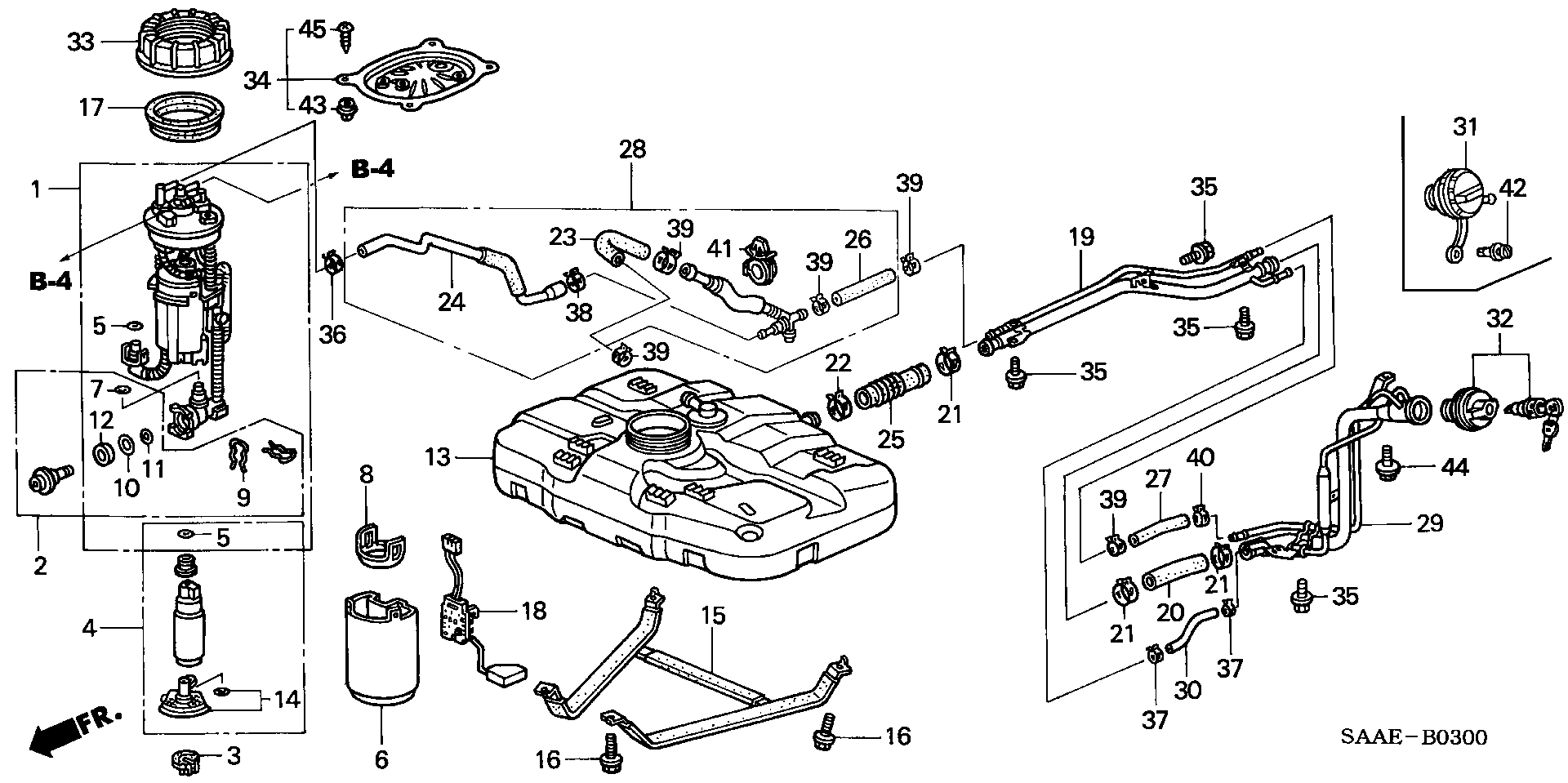 Honda 16010-SAA-000 - Degvielas filtrs adetalas.lv