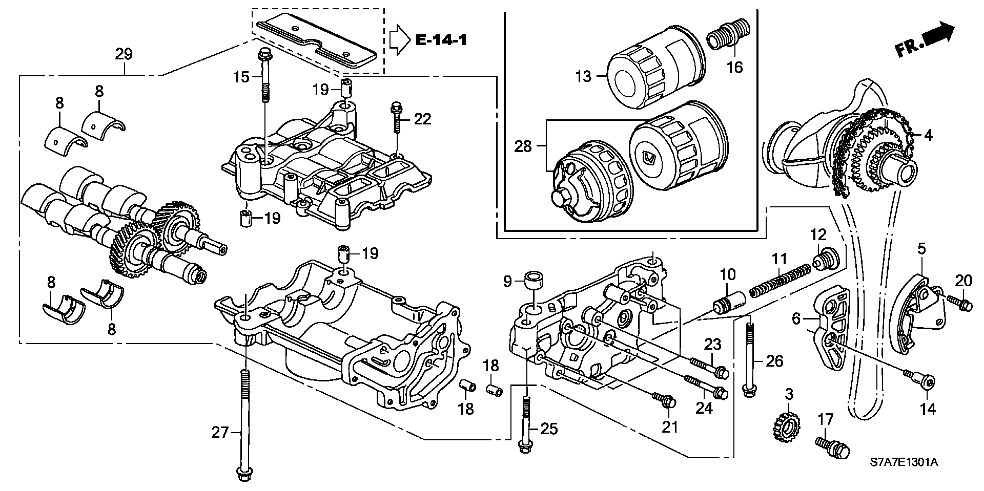 ACURA 15400PLC003 - Eļļas filtrs adetalas.lv