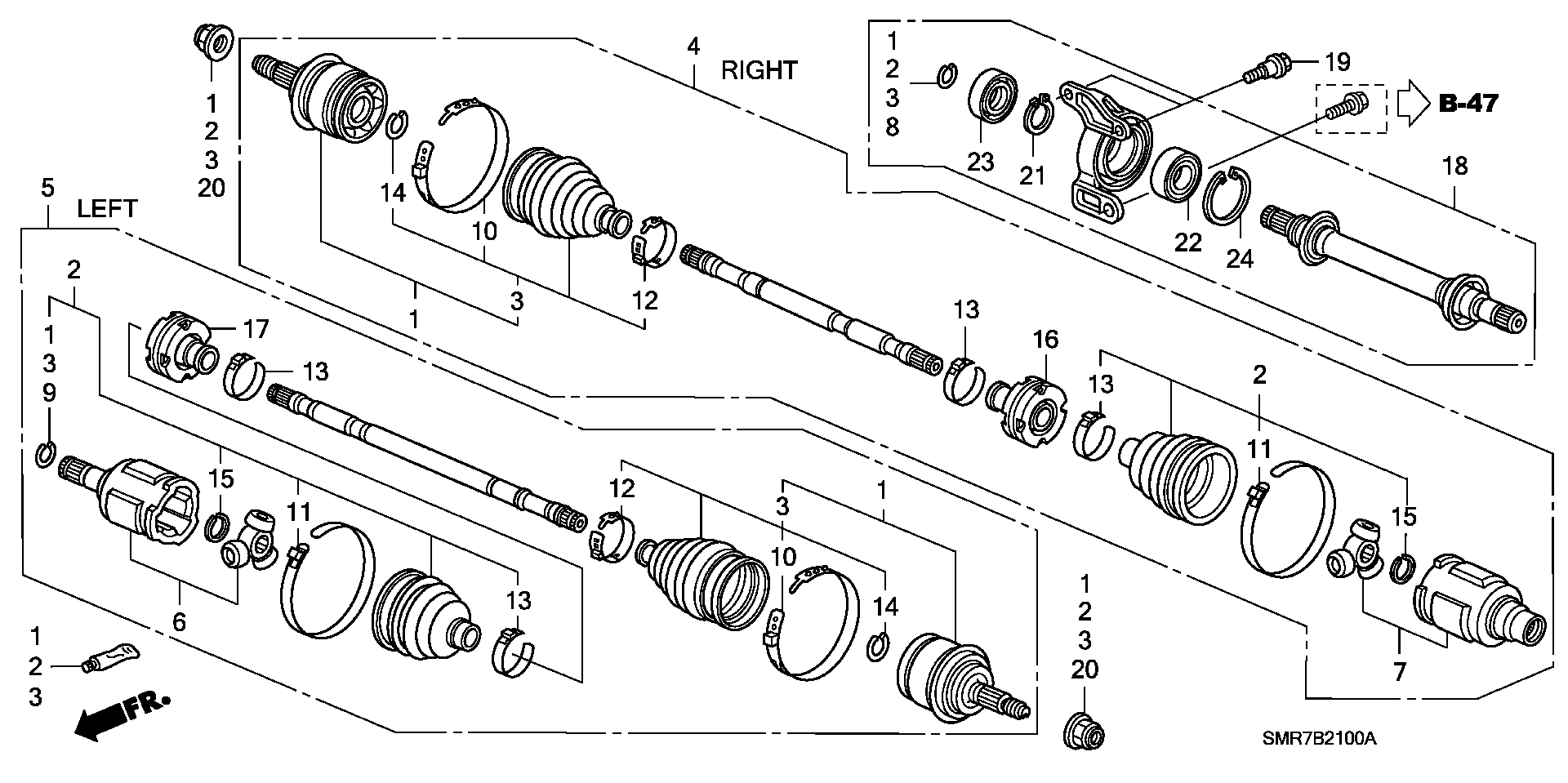 Honda 44018-SDE-T00 - Putekļusargs, Piedziņas vārpsta adetalas.lv