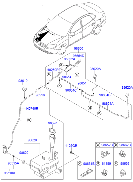 Hyundai 98510-2G-000 - Ūdenssūknis, Stiklu tīrīšanas sistēma adetalas.lv