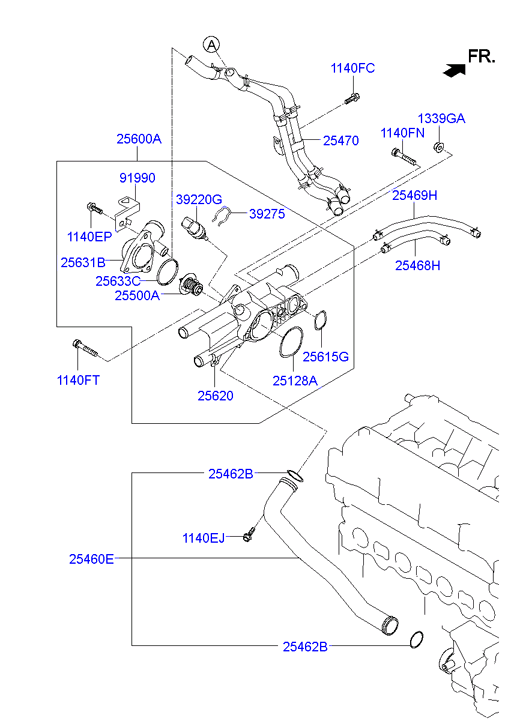 Hyundai 25500-23010 - Termostats, Dzesēšanas šķidrums adetalas.lv