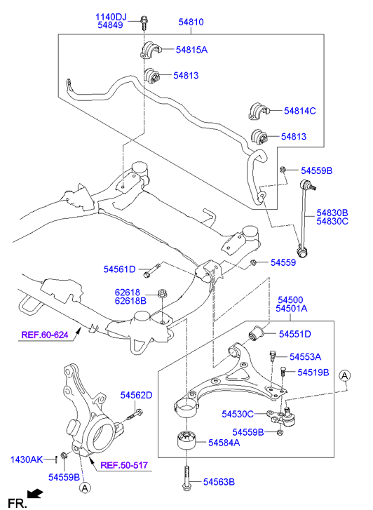 Hyundai 54840 2T000 - Stiepnis / Atsaite, Stabilizators adetalas.lv