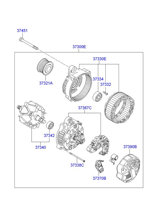 KIA 373002G500 - Ģenerators adetalas.lv