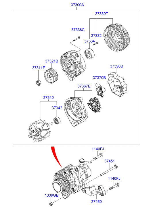 Hyundai 37300 37800 - Ģenerators adetalas.lv