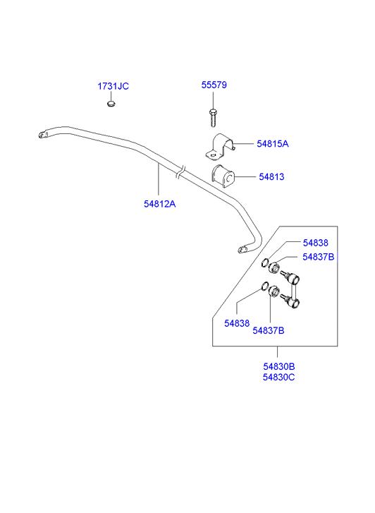 KIA 54840-2C000 - Stiepnis / Atsaite, Stabilizators adetalas.lv