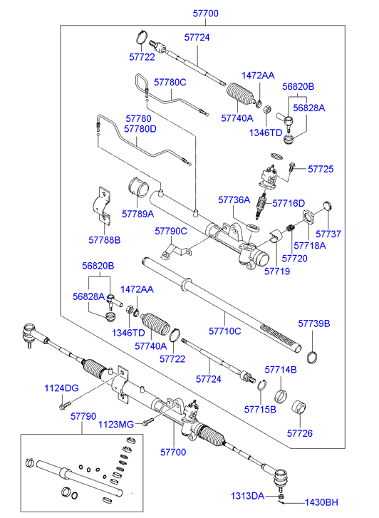 Hyundai 56828-22000 - Stūres šķērsstiepņa uzgalis adetalas.lv