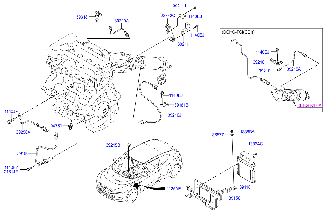 Hyundai 39210-2B250 - Lambda zonde adetalas.lv