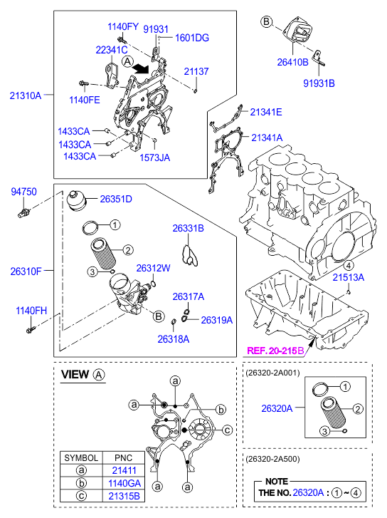 KIA 26320 2A001 - Eļļas filtrs adetalas.lv