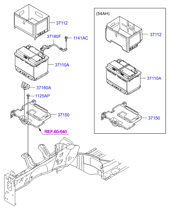 KIA 37110A6100 - Battery assy adetalas.lv