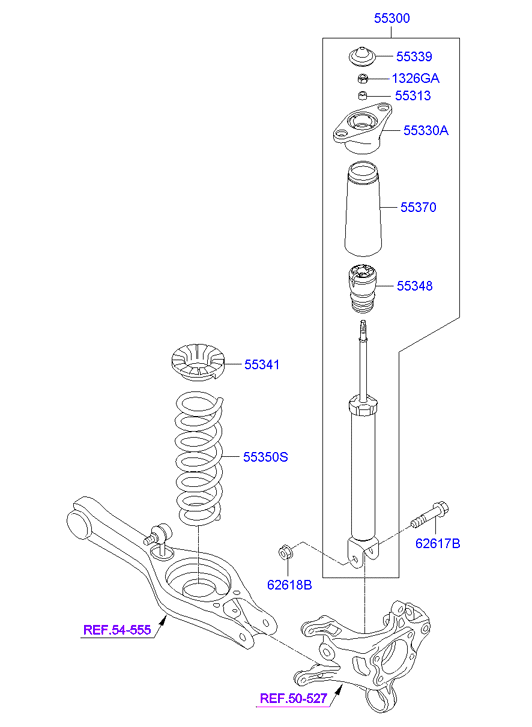 Hyundai 55300A6070 - Amortizators adetalas.lv