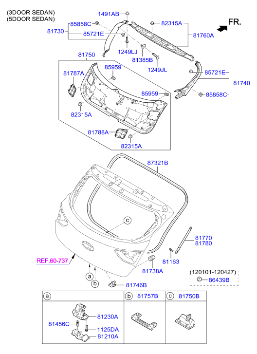 Hyundai 81780A6000 - Gāzes atspere, Bagāžas / Kravas nodalījuma vāks adetalas.lv