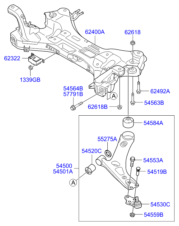 Hyundai 54500-2Y000 - Neatkarīgās balstiekārtas svira, Riteņa piekare adetalas.lv