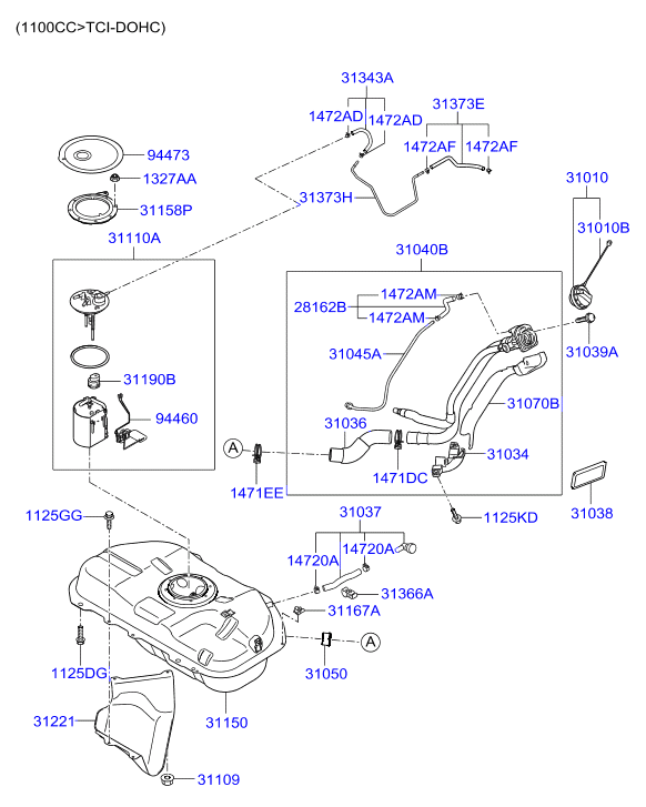 Hyundai 311100X000 - Degvielas sūknis adetalas.lv