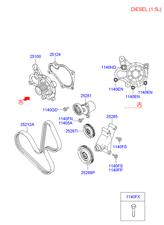 Daihatsu 2521222030 - Ķīļrievu siksna adetalas.lv