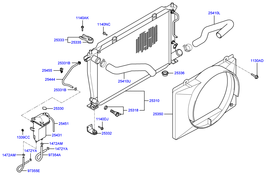 KIA 2533017000 - Vāciņš, Radiators adetalas.lv