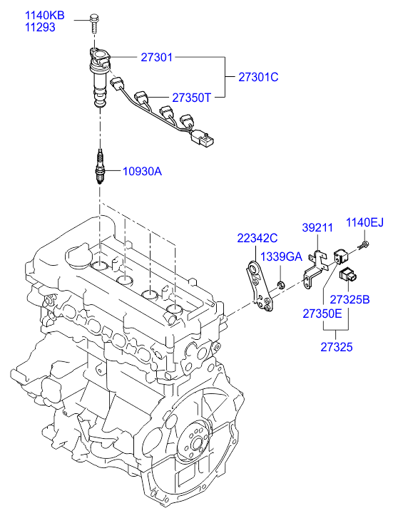 KIA 18854-10080 - Aizdedzes svece adetalas.lv