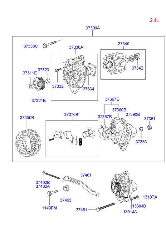 Hyundai 3736738300 - Taisngriezis, Ģenerators adetalas.lv