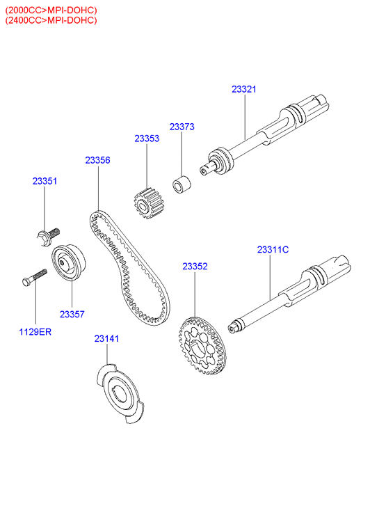 KIA 23356 38010 - Zobsiksna adetalas.lv