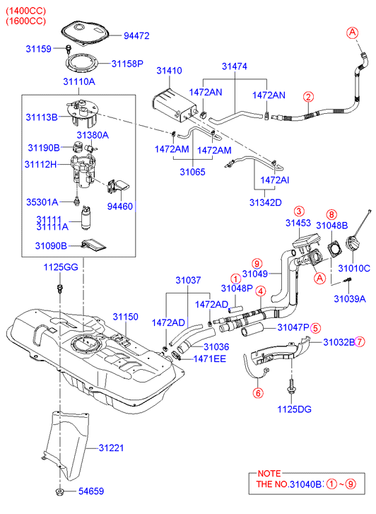 Hyundai 3111125000 - Degvielas sūknis adetalas.lv