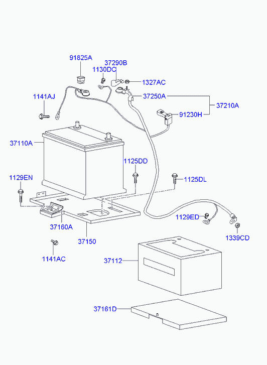 KIA 371101C200 - Startera akumulatoru baterija adetalas.lv