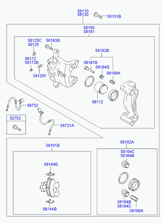 Hyundai (BEIJING) 581012EA21 - Pad kit - front disc brake adetalas.lv