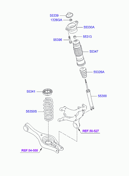 Hyundai 553161D000 - Putekļu aizsargkomplekts, Amortizators adetalas.lv