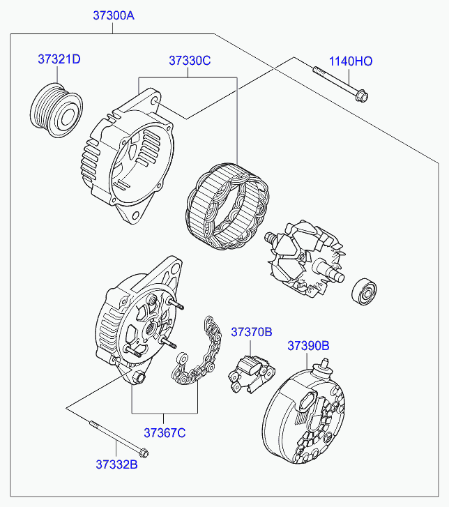 KIA 373002F000 - Ģenerators adetalas.lv