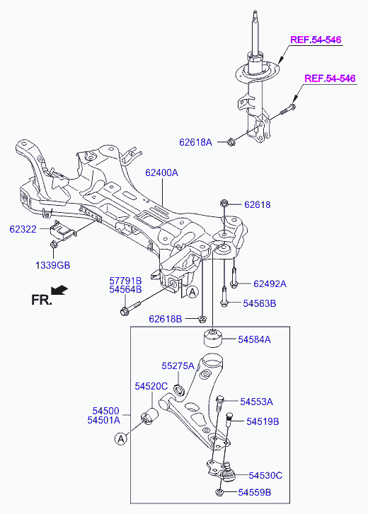 Hyundai 54500-2S000 - Neatkarīgās balstiekārtas svira, Riteņa piekare adetalas.lv