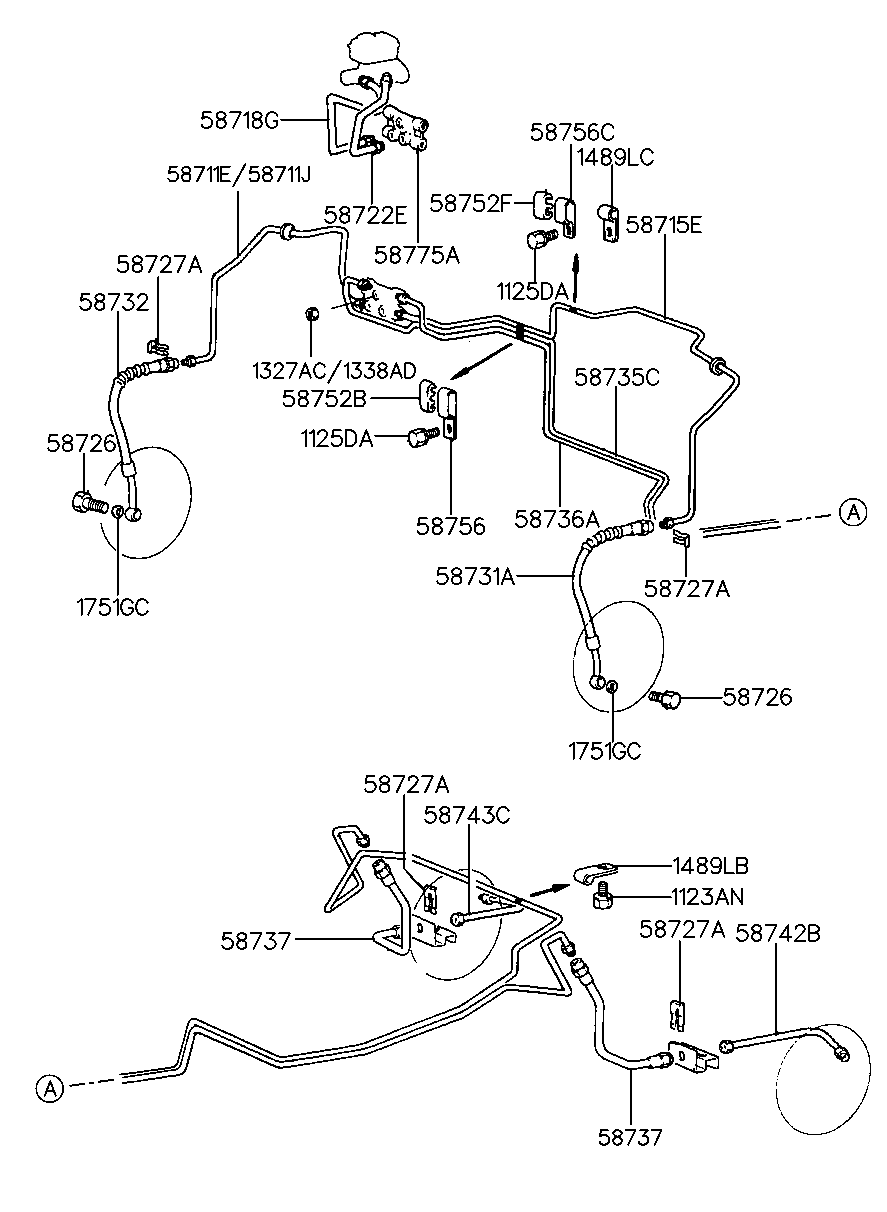 Hyundai 58732 34001 - Bremžu šļūtene adetalas.lv