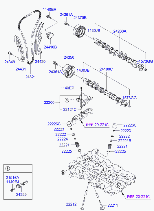 KIA 24355-2B700 - Vadības vārsts, Sadales vārpstas iestatīšana adetalas.lv