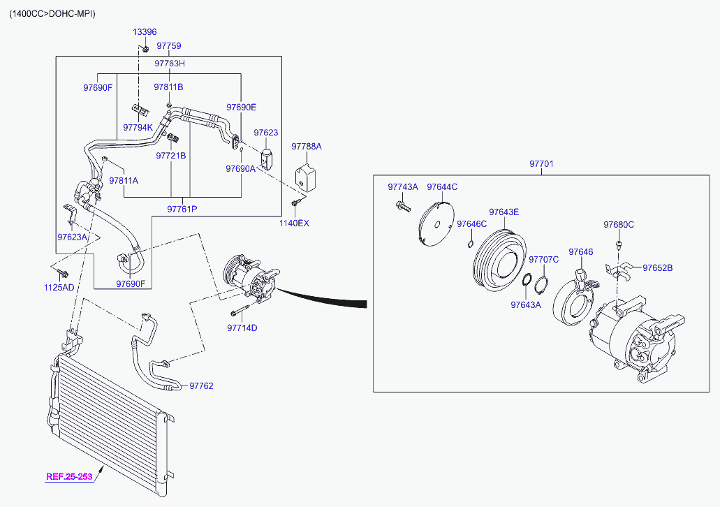 KIA 97701-2K201 - Kompresors, Gaisa kond. sistēma adetalas.lv