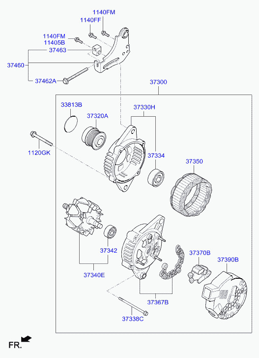 KIA 37300-2B960 - Ģenerators adetalas.lv