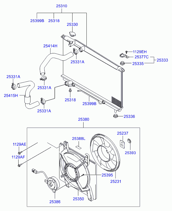 KIA 2533039100 - Vāciņš, Radiators adetalas.lv