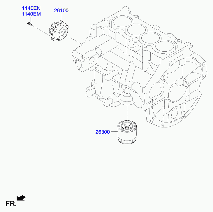 KIA (DYK) 26300-02503 - Eļļas filtrs adetalas.lv