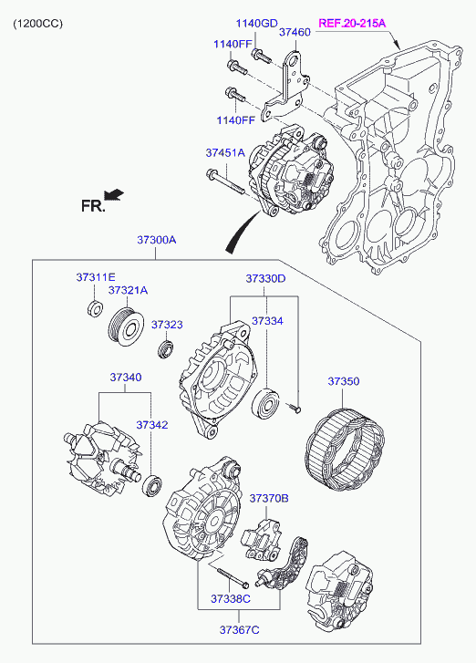 Hyundai (BEIJING) 37300-03805 - Ģenerators adetalas.lv