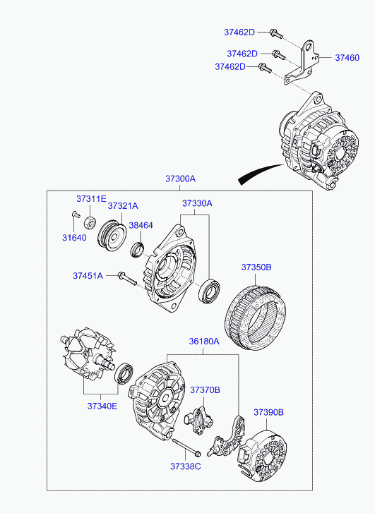 KIA 37300-03815 - Ģenerators adetalas.lv